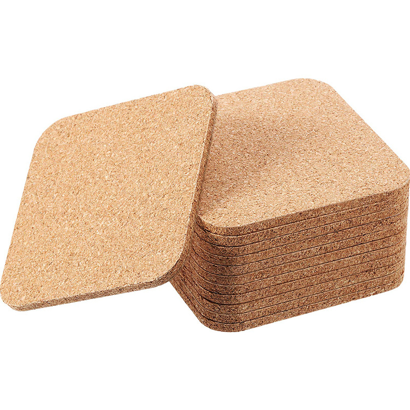 Natural cork coaster for stylish surface protection.