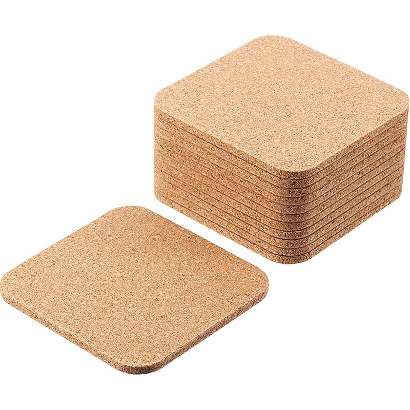 Natural cork coaster for stylish surface protection.