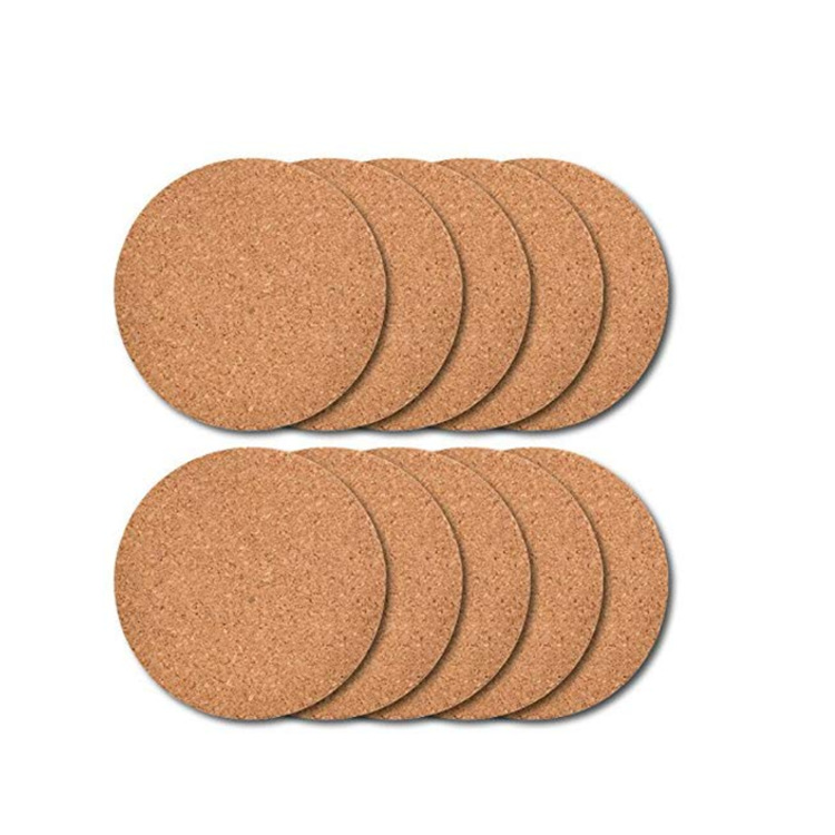 Round-shaped coaster for stylish beverage protection.