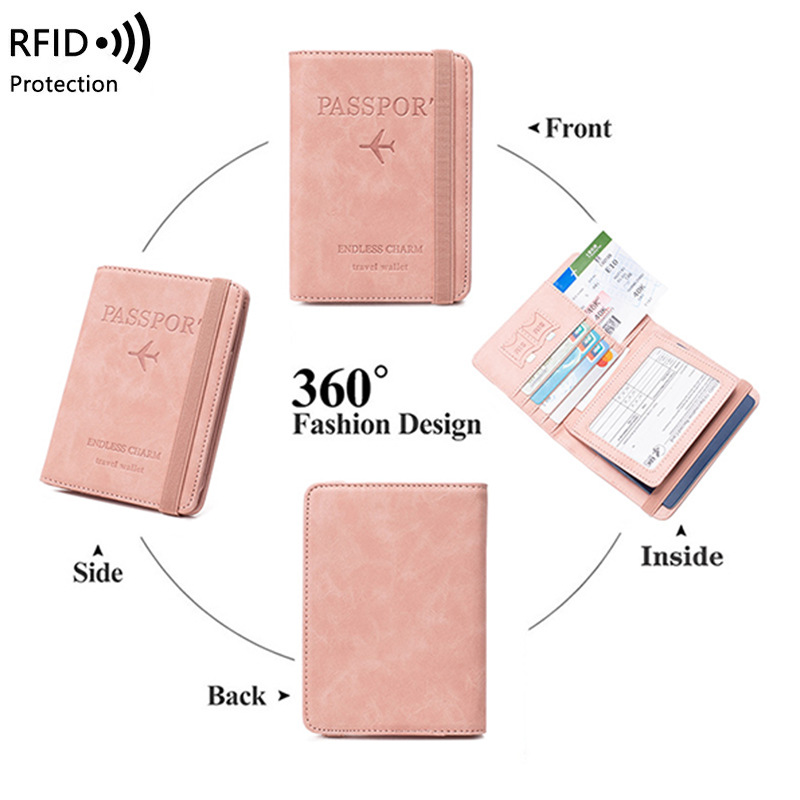 Stylish passport holder for secure travel organization.