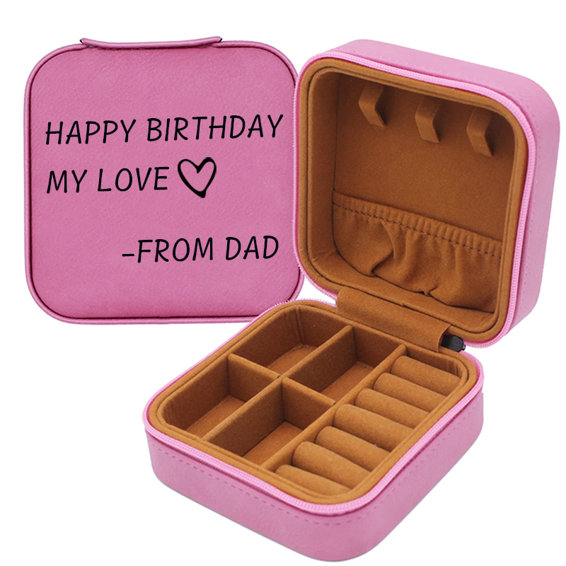 laserable jewelry box, laserable Leatherette gifts for girlfriend wife daughter 