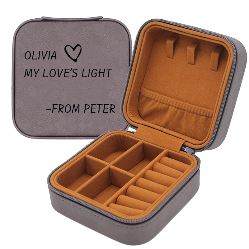 Laserable PU Leather Jewelry Box for your baby