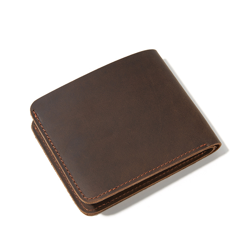 Elegant Genuine Leather Men's Wallet with Multiple Card Slots and Bill Compartment