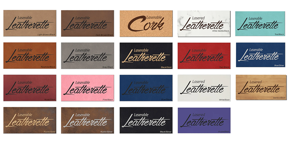 laserable Leatherette color sheet