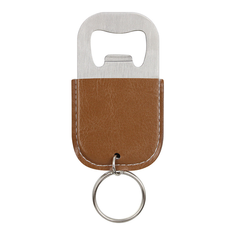 A stylish and durable PU leather bottle opener with a sleek design.