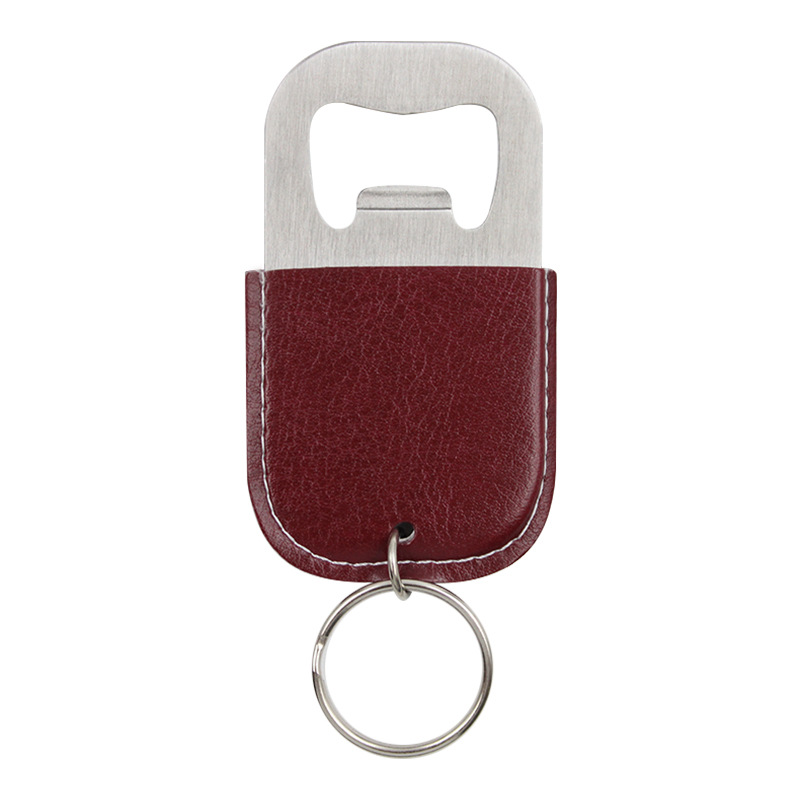 A stylish and durable PU leather bottle opener with a sleek design.