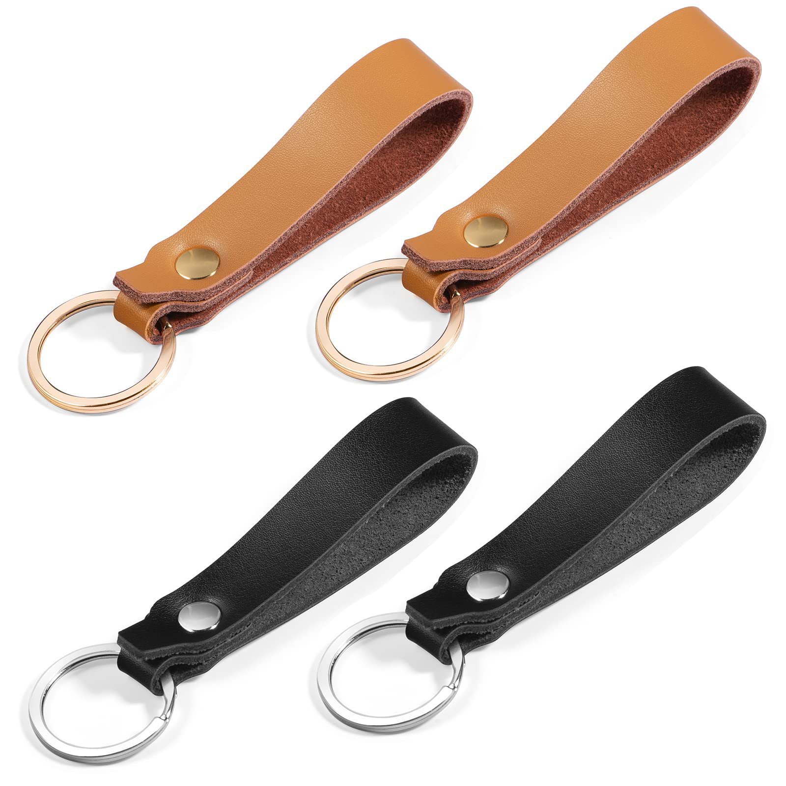 KR1024GL Premium Leather KeychainElegant and sturdy KR1024GL leather keychain for promotional use